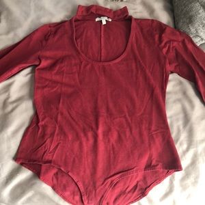 Burgundy bodysuit